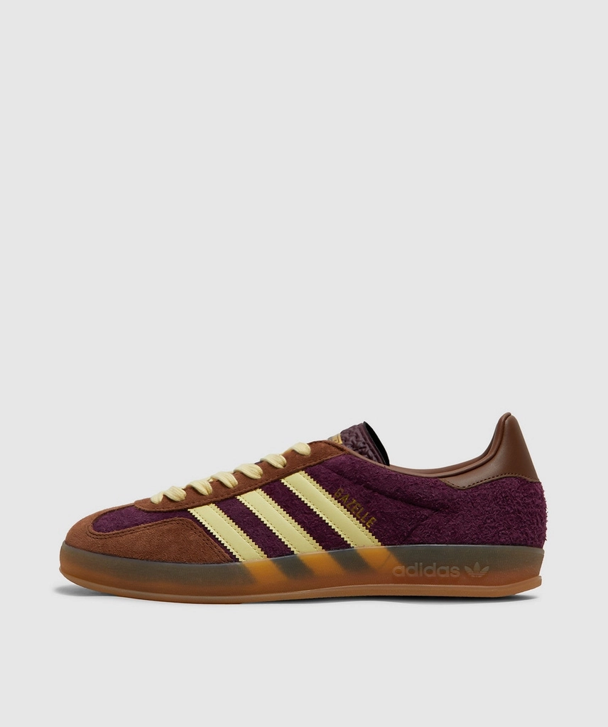 Adidas Originals Gazelle Indoor Sneaker (Maroon/Almost Yellow - 3.5) - Size 3.5
